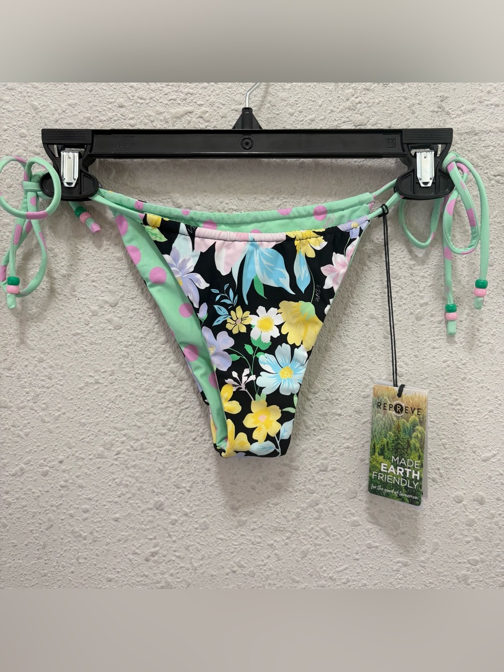 VDM the Label Marley Reversible Bikini Bottoms in Garden Vibes/ Polka Dot NWT XS